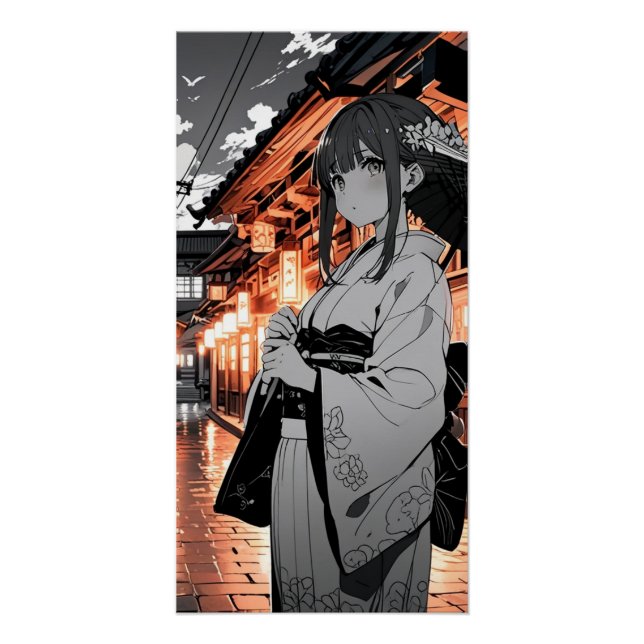 Póster KAWAII Japanese Girl Poster (Frente)