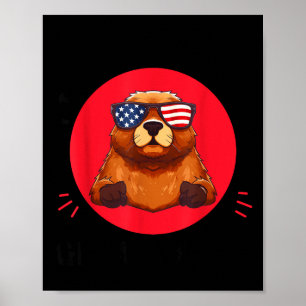 Poster Kawaii Marmota Eu Só Realmente Amo Marmota Fofa