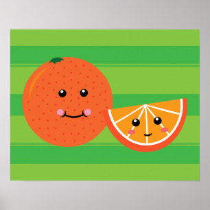 Póster Kawaii Orange