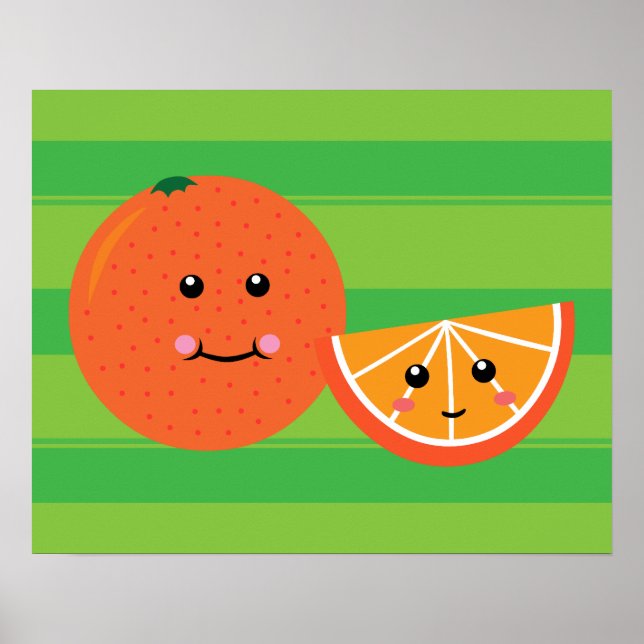 Póster Kawaii Orange (Frente)