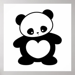Póster Kawaii panda