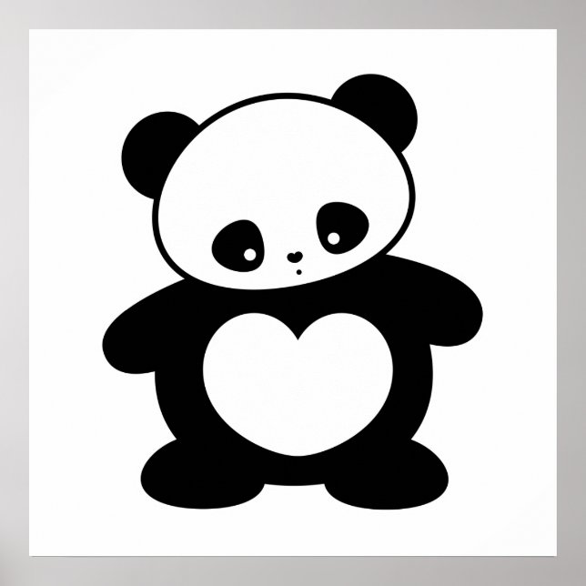 Póster Kawaii panda (Frente)