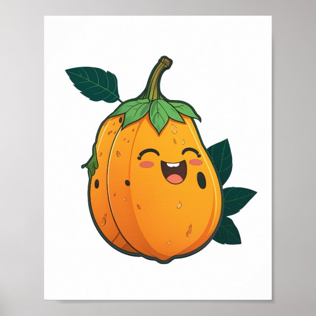Poster Kawaii Papaya (Frente)