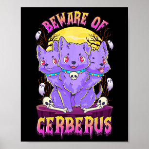 Poster Kawaii Pastel Gótico Cute Creepy 3 Headed Ce