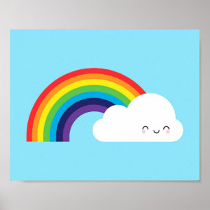 Poster Kawaii Rainbow