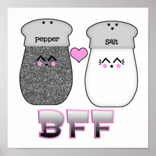 Póster Kawaii Salt n Pepper BFF