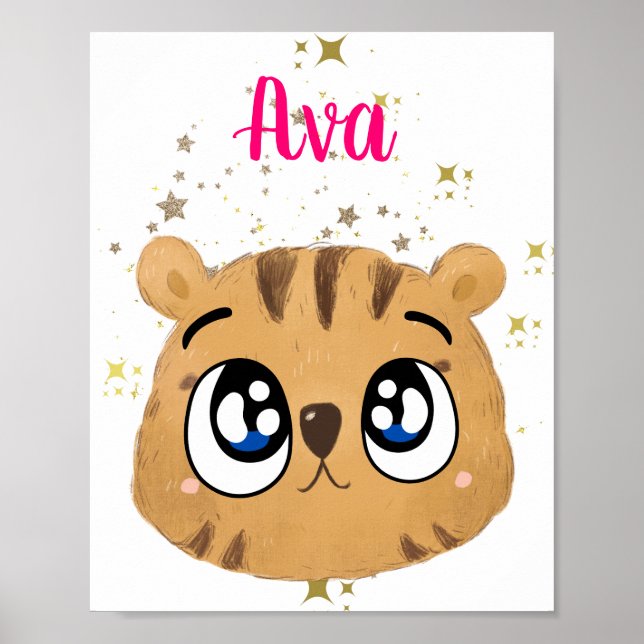 Poster kawaii tigre (Frente)