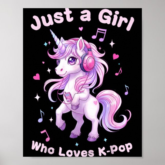 Poster Kawaii Unicorn K-p Lover For Girls Fans  (Frente)
