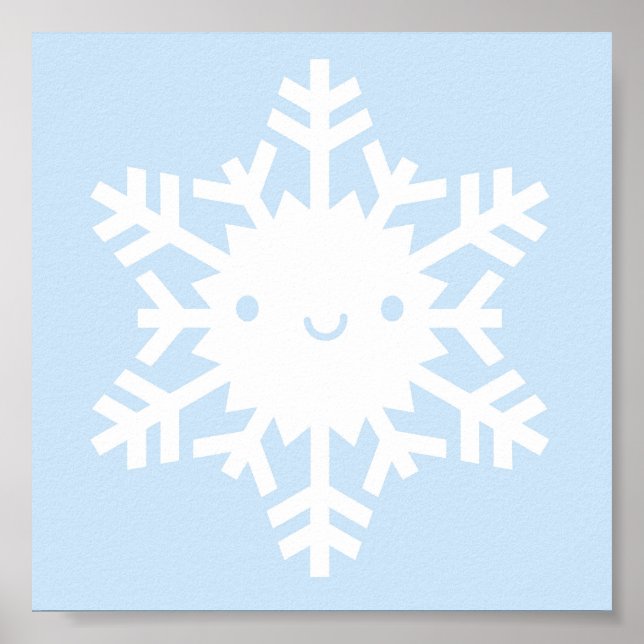 Póster Kawaii Winter Snowflake (Frente)