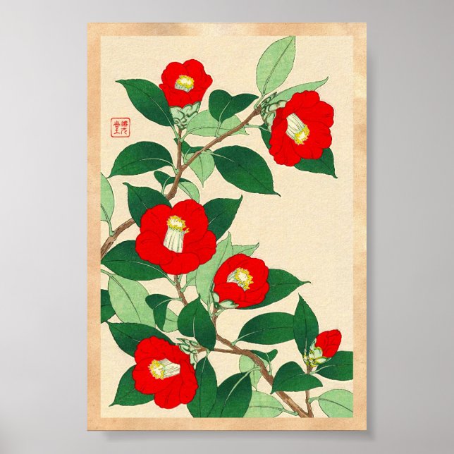 Poster Kawarazaki Shodo Floral Calander do Japão (Frente)