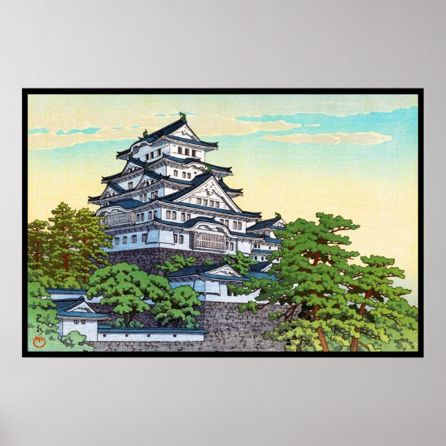 Poster Kawase Hasui Pacific Transport Lines Himeji Castle (Frente)