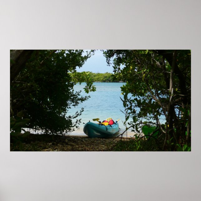 Poster Kayaking em Ruas. Thomas Ilhas Virgens dos EUA (Frente)