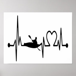 Poster Kayaking Heartbeat