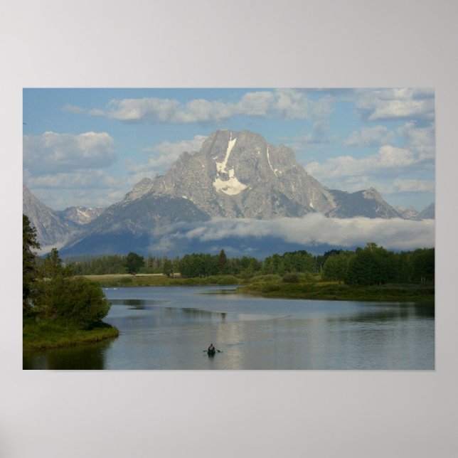 Poster Kayaking no Parque Nacional de Grand Teton (Frente)