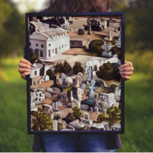 Poster Kayakoy Fethiye Desertou Arte Geométrica da Cidade