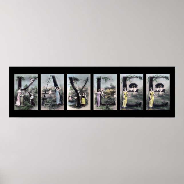 Poster KAYLEE - Alphabet - Letra name Art (Frente)