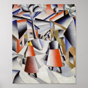 Poster Kazimir Malevich - Manhã Na Vila