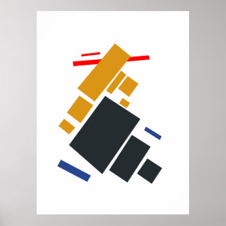 Poster Kazimir Malevich, O Aviador, Avião Voando