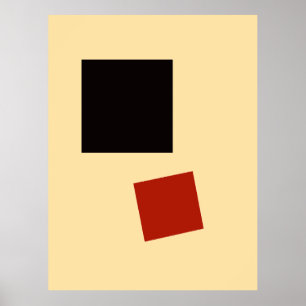 Poster Kazimir Malevich Quadrado Preto Quadrado Vermelho 