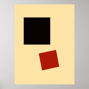 Poster Kazimir Malevich Quadrado Preto Quadrado Vermelho 