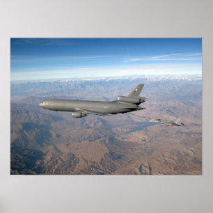 Póster KC-10 Extender e FA 18 Hornet