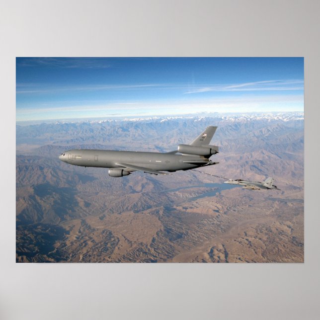 Póster KC-10 Extender e FA 18 Hornet (Frente)