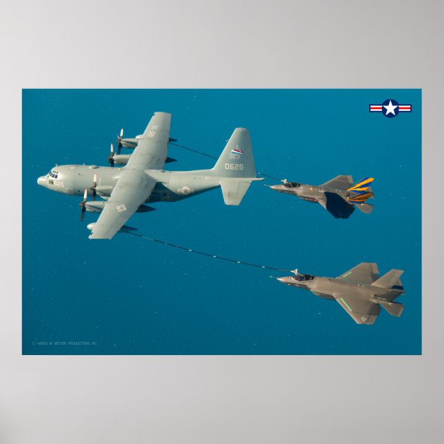 Poster KC-130R HERCULES e F-35C LIGHTNING II (Frente)