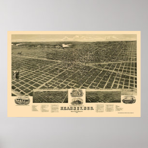 Poster Kearney, NE Panorâmica - 1889