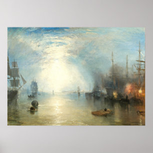Poster Keelmen se preparando em carvão - William Turner F