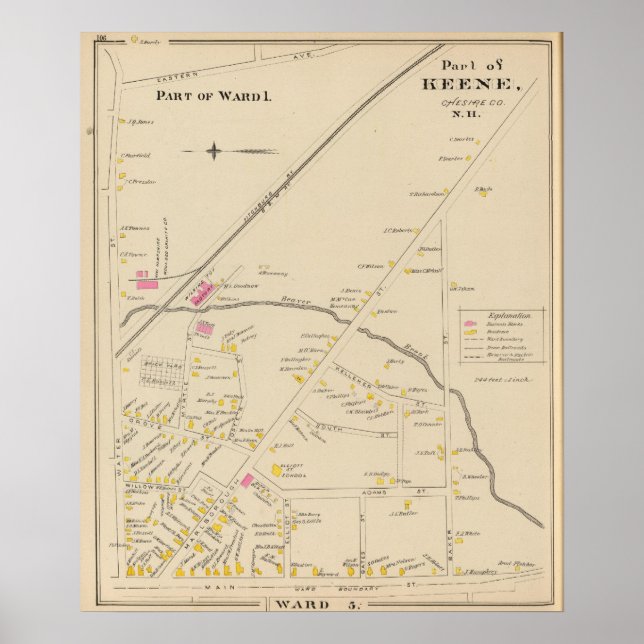 Poster Keene, Ward 1 (Frente)