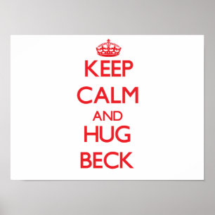 Póster Keep calm and Hug Beck