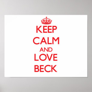 Póster Keep calm and love Beck