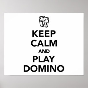 Póster Keep calm and play Domino