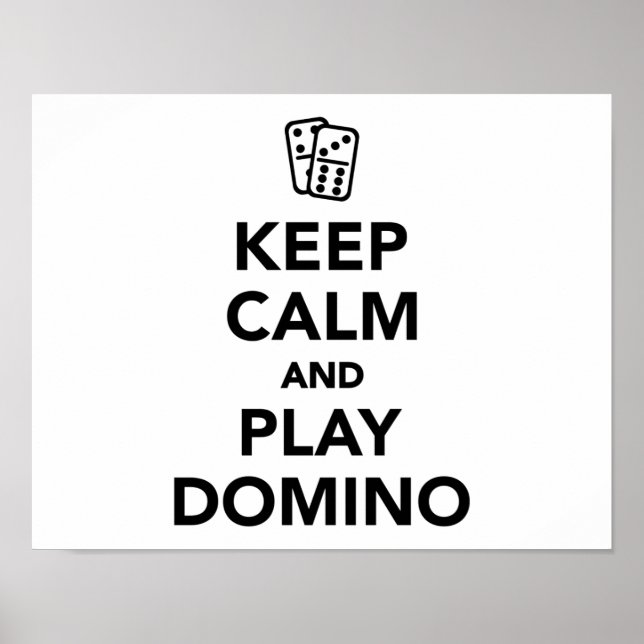 Póster Keep calm and play Domino (Frente)