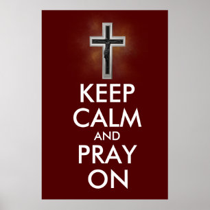 Poster Keep calm and pray on