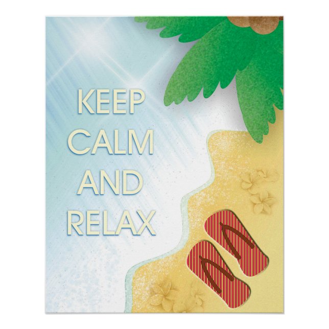 Póster Keep calm and relax. (Frente)