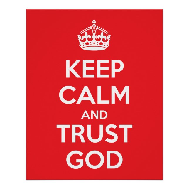 Póster Keep Calm and Trust God (Frente)