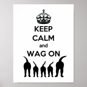 Poster KEEP CALM and WAG ON