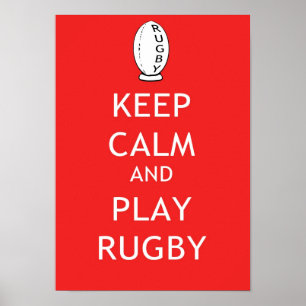 Poster Keep Calm & Play Rugby