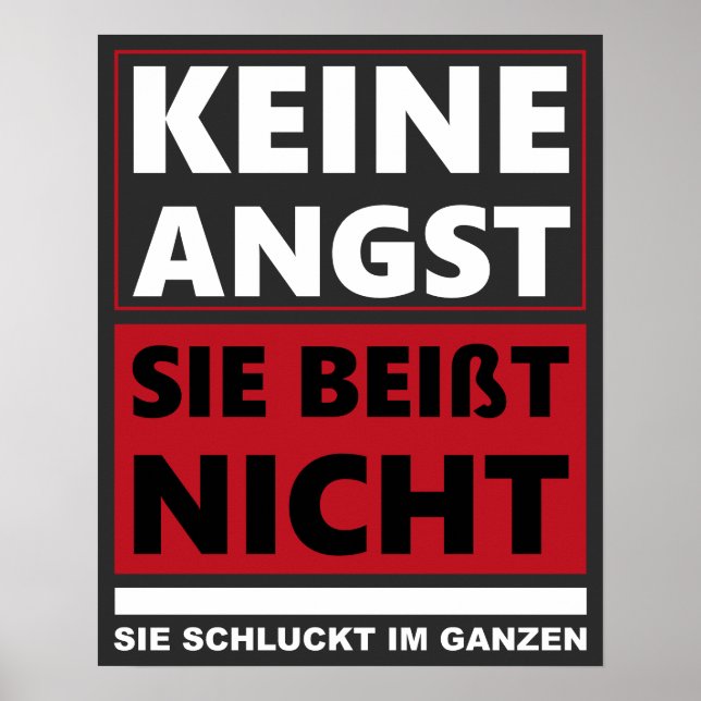 Poster Keine Angst, é o melhor. Hund/Hunde (Frente)