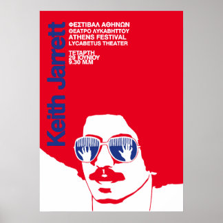 Poster Keith Jarrett na Grécia Jazz Vintage