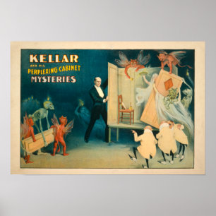 Póster Kellar e seus Magi perplexos dos mistérios do