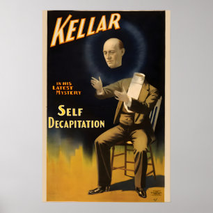 Poster Kellar Lê com o Diabo894 Magia Vintage Style