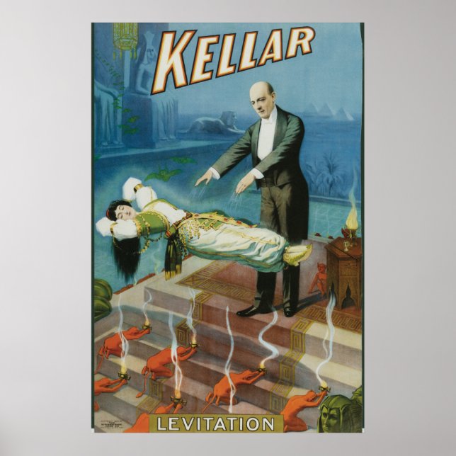 Póster Kellar Levitation Vintage Advertisement (Frente)