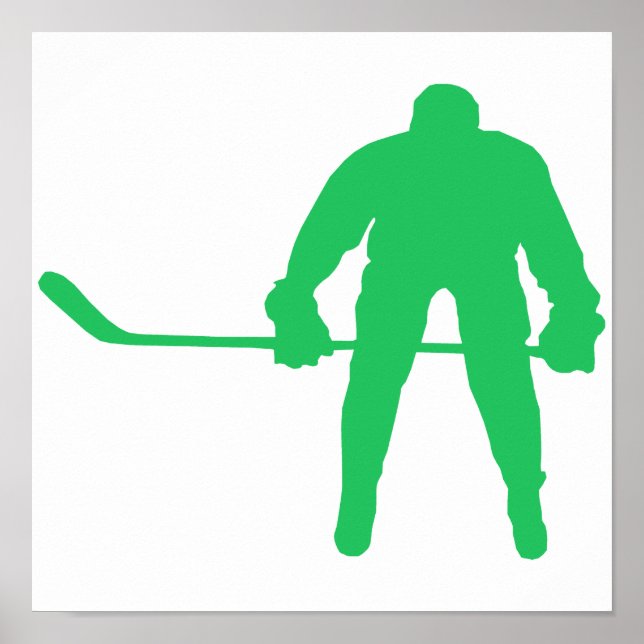 Póster Kelly Green Ice Hockey (Frente)