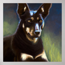 Poster Kelpie australiano - Portrait de Cachorro