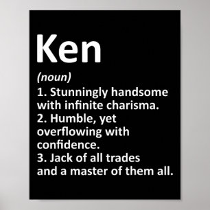 Poster Ken Definition Personalised Name Fun Birthday Gift
