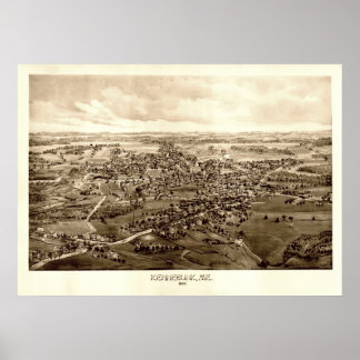 Póster Kennebunk, Maine Bird's Eye View, 1895