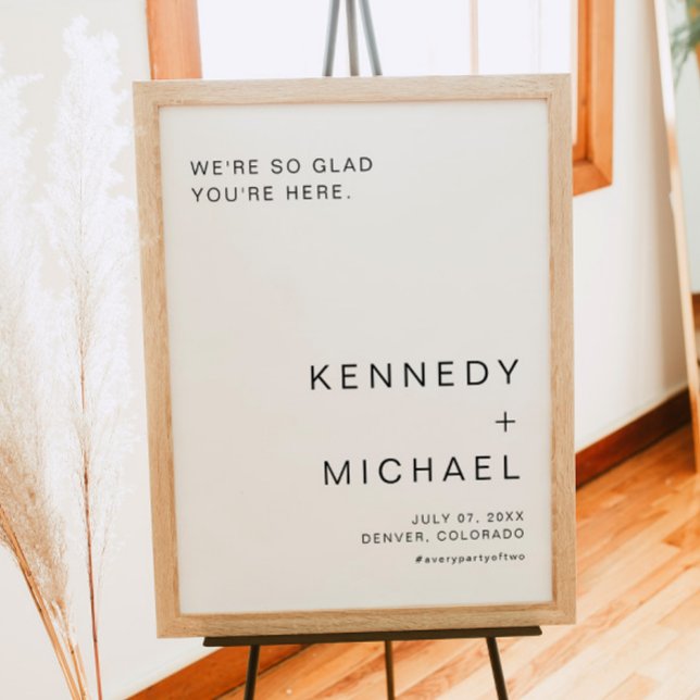 Poster KENNEDY Simples Boas-vindas de Casamento Modernas  (Criador carregado)