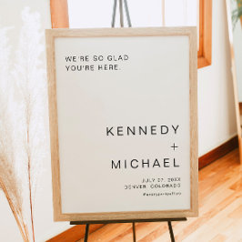 Poster KENNEDY Simples Cartão de Boas-Vindas de Casamento